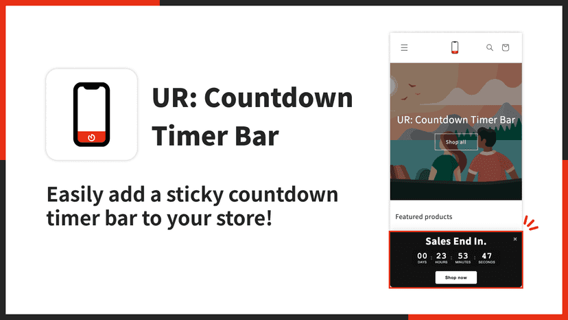 Easily add a sticky countdown timer bar to your store!