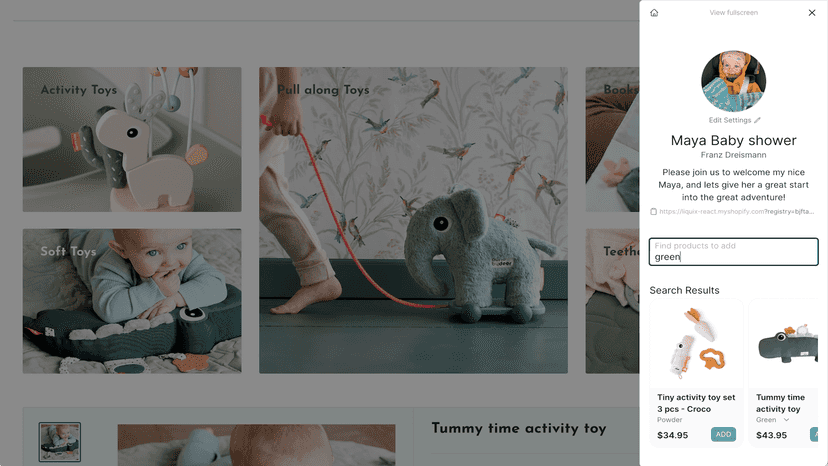 Easy to use to use for event registration and gift selection