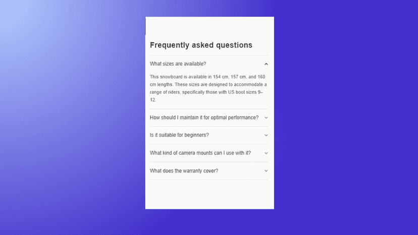 Storefront FAQ mobile