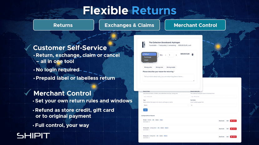 Flexible Returns: self-service returns, exchanges and claims