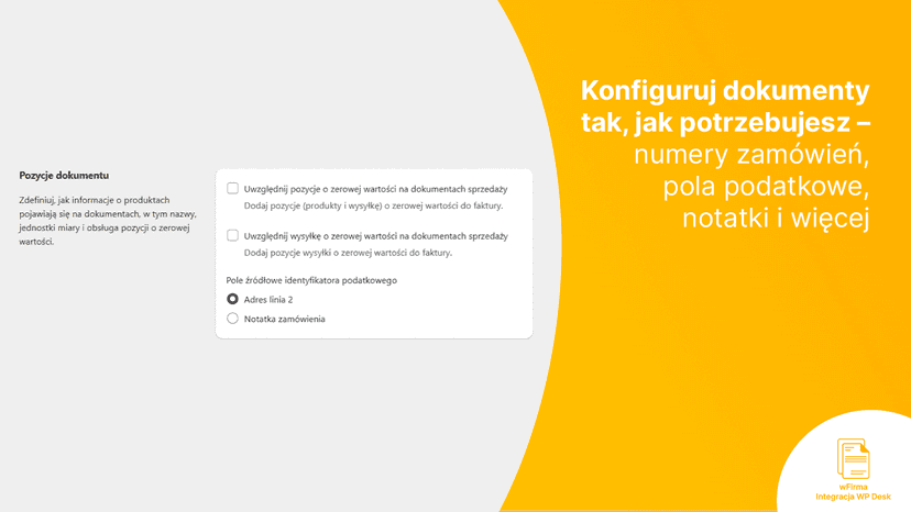 Dostosowywanie zawartości dokumentów sprzedaży