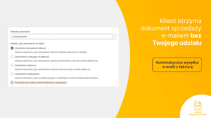 Automatyczna wysyłka dokumentów sprzedaży do klientów