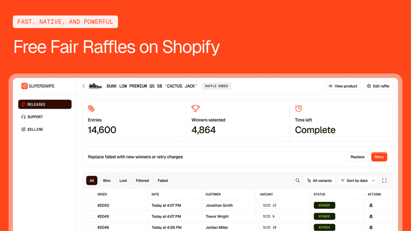 SuperSwipe Dashboard