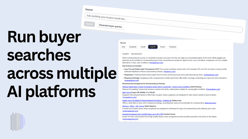 Search AI platforms to see where you stand