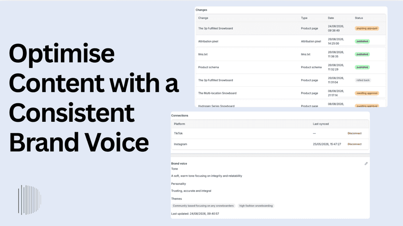 Optimise content in line with brand voice