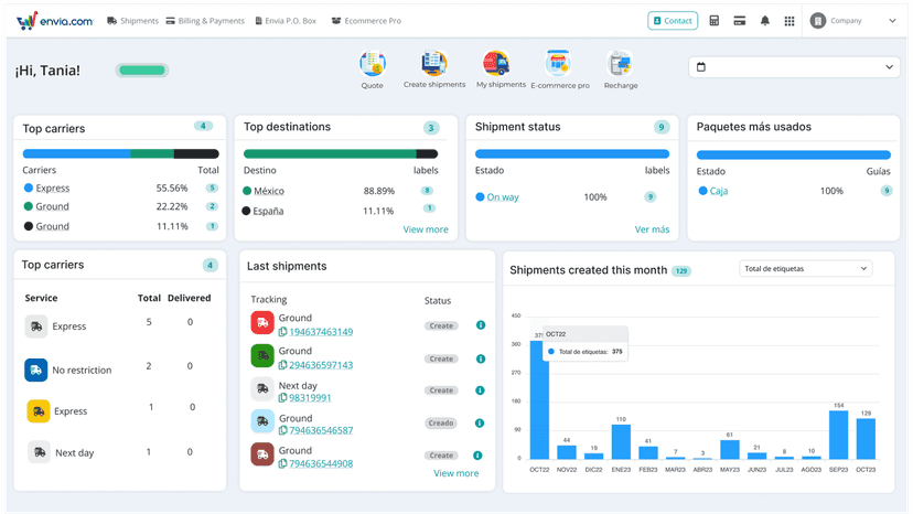 Shipping Reports - Envia Shipping and Fulfillment