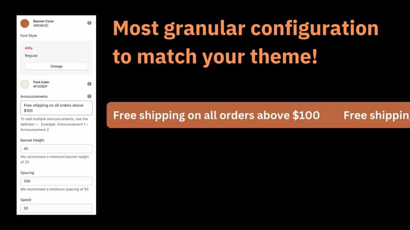 Most granular configuration to match your theme