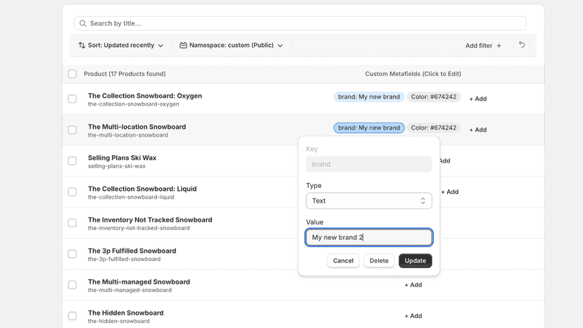 Single edit flow and find unstructured / structured fields