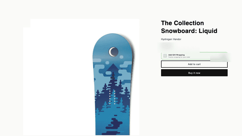 Gift wrap widget on product page with one-click upsell