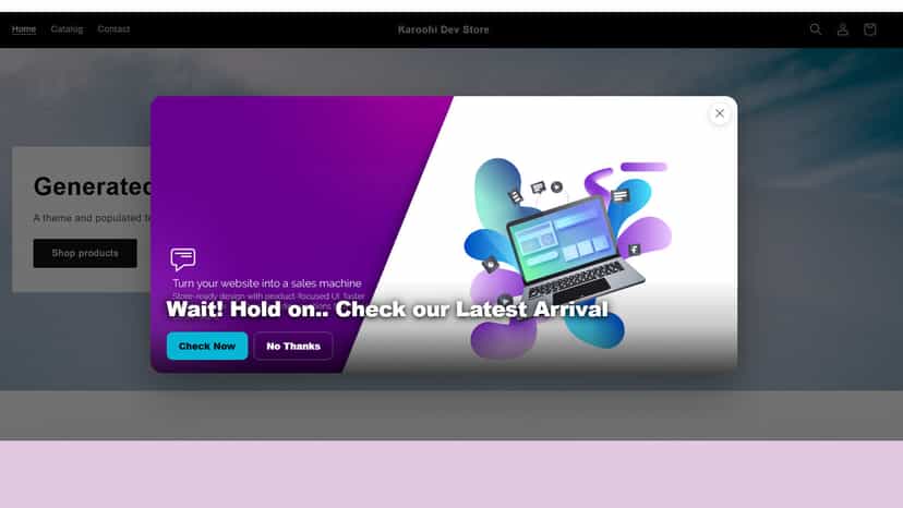 Exit Intent popup