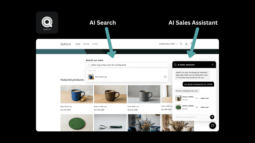 AI Searcb and AI Chat Sales Assistant