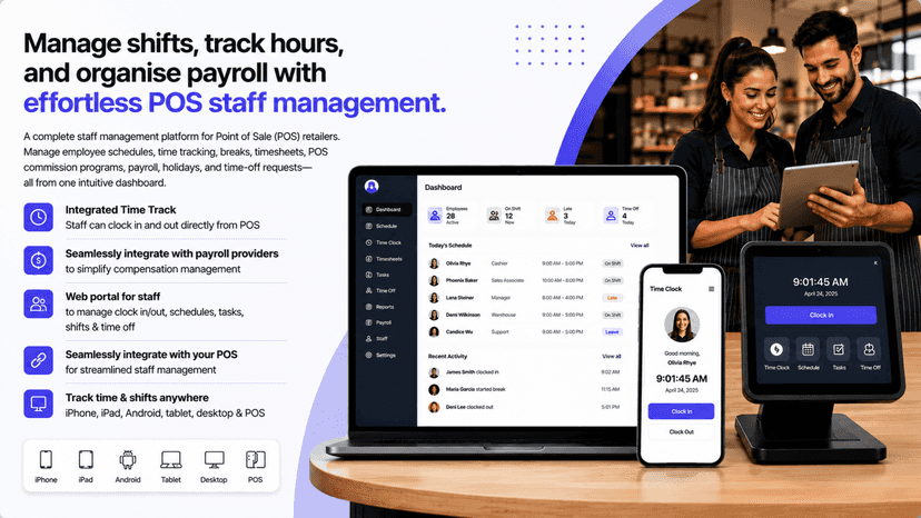 POS Staff Time Clock In/Out