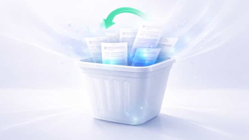Deleted orders stored safely with restore option