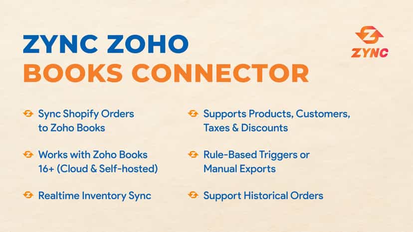 Zync ZohoBooks Connector