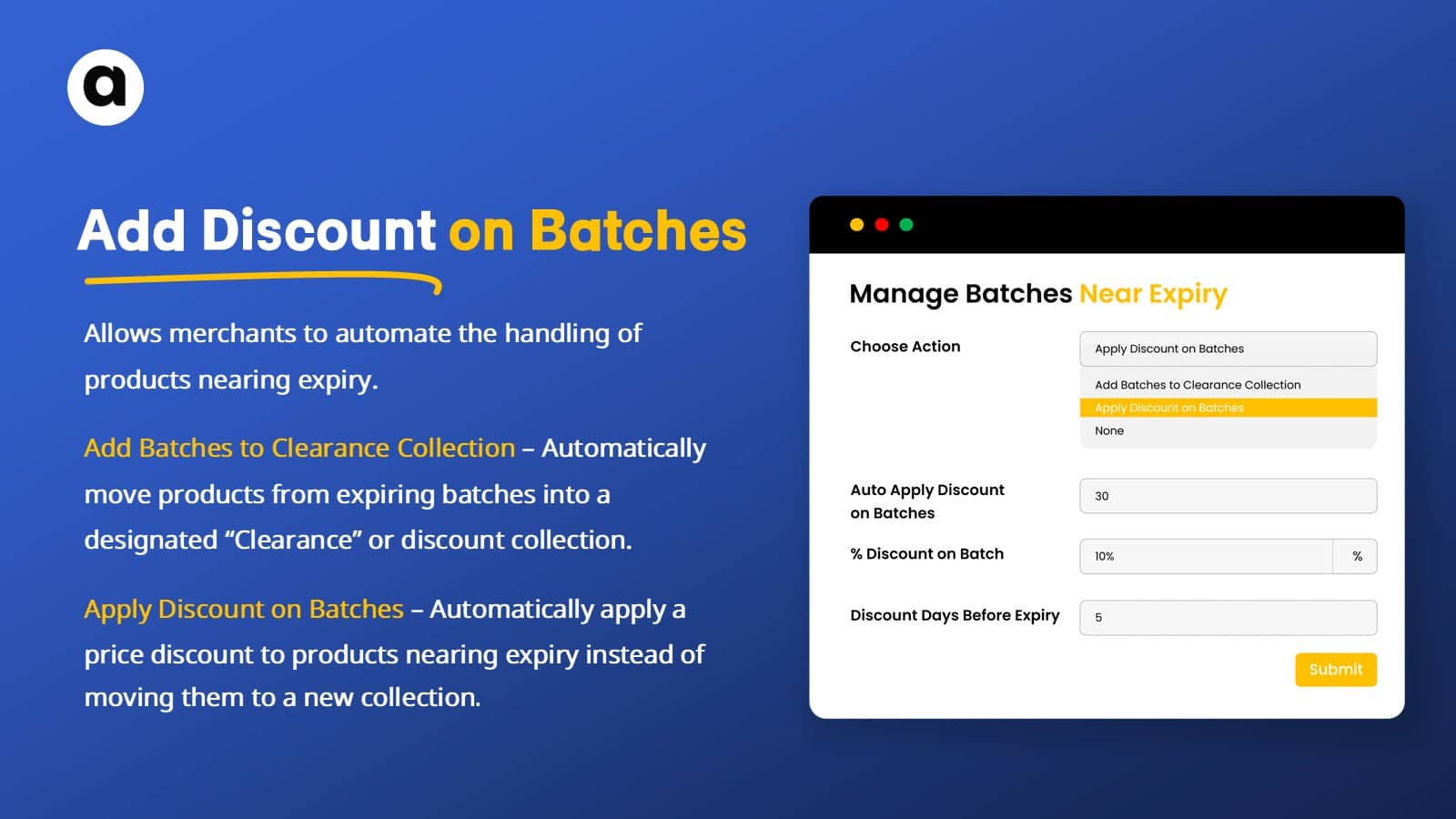 Add discount on product batches