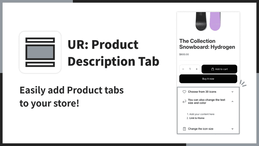 Easily add Product tabs to your store!