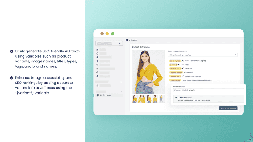 Alt Text King - Automatic Alt Text for product images of Shopify