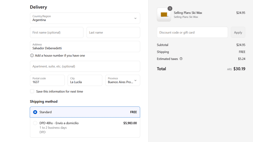 Imagen de integración con DPD en e-commerce del cliente