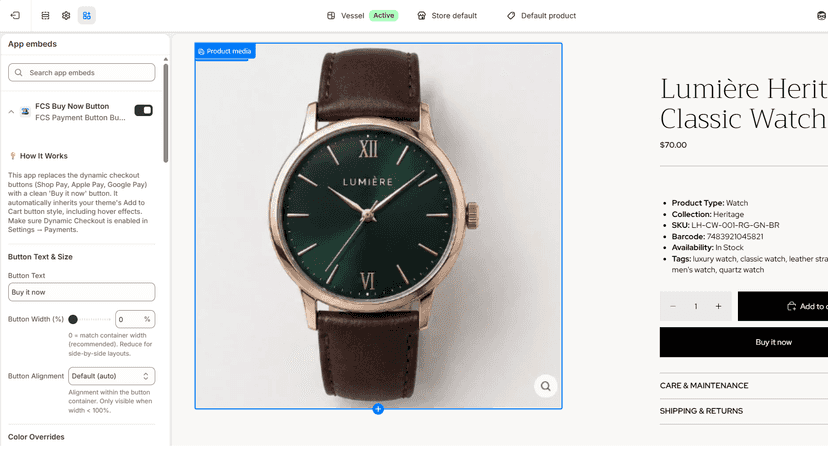 App Embed Setup