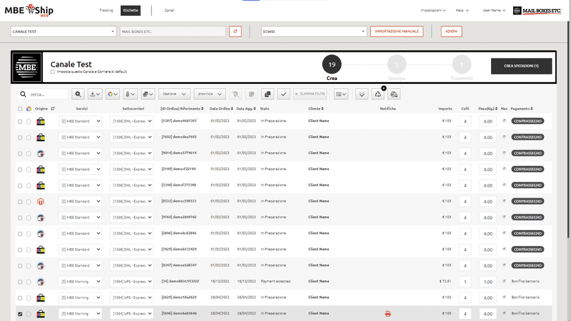 Create Shipments