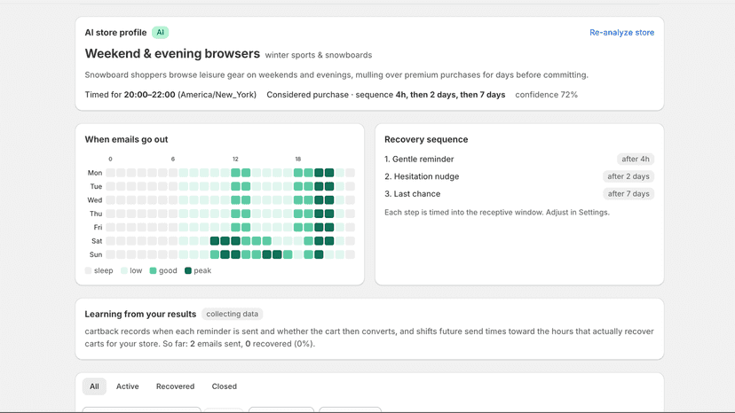 AI-profil + heatmap