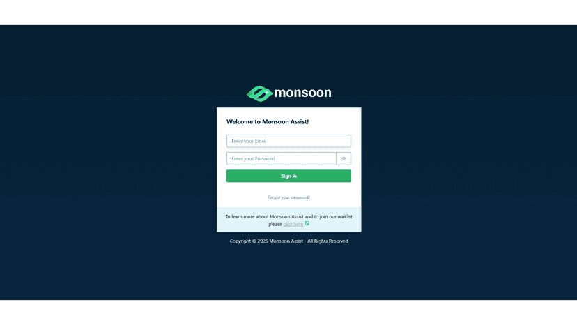 MonsoonAssist Login
