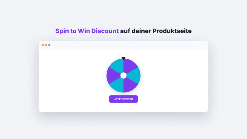 Glücksrad auf der Storefront eines Shopify-Shops
