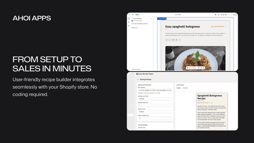 Easy Recipe Pages – From Setup to Sales in Minutes