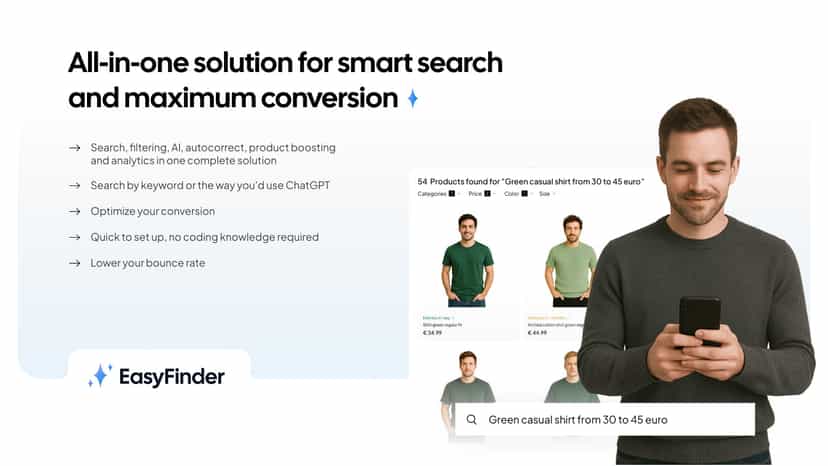 All-in-one solution for smart search and maximum conversion