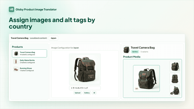 Assign localized images and alt text by country