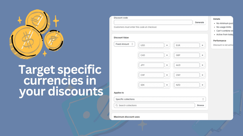 Target specific currencies in your discounts