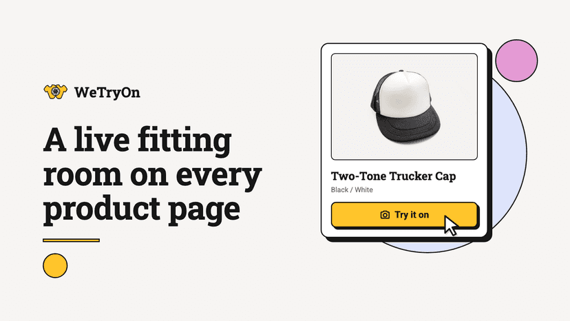 Product card with a Try it on button