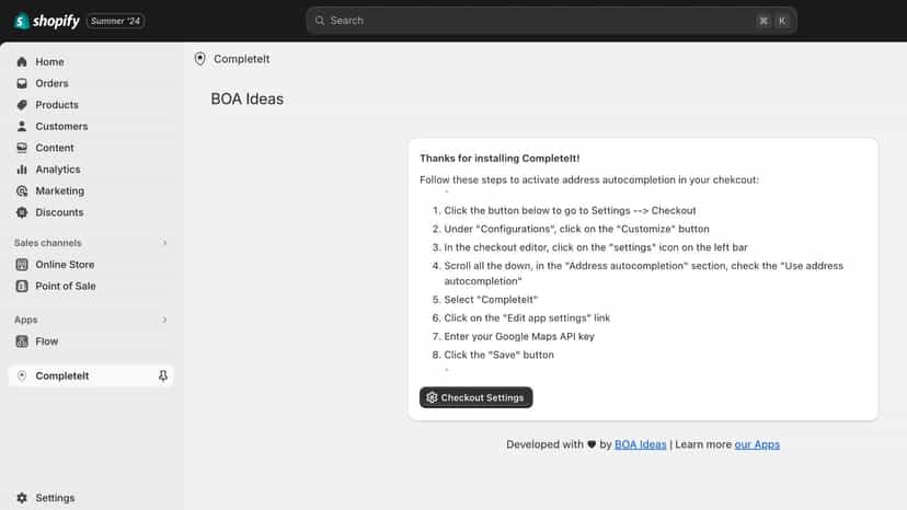 Very simple setup, just activate from the checkout editor