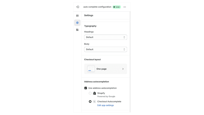 Easily turn on from your checkout editor