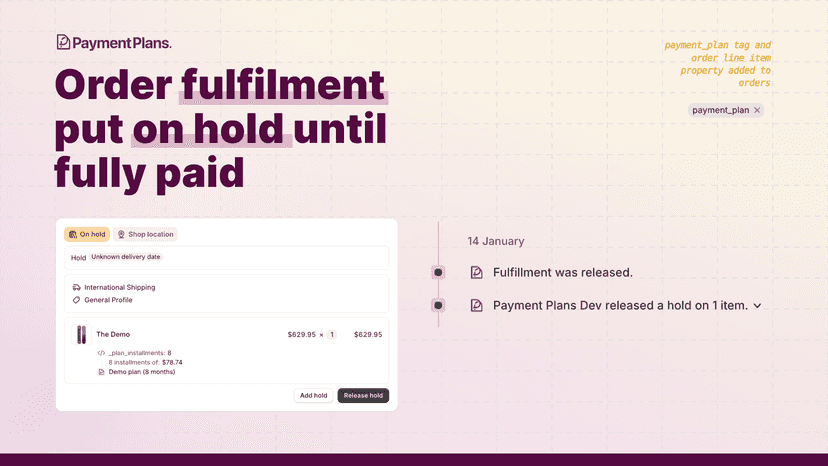 Order fulfilment put on ‘hold’ until fully paid