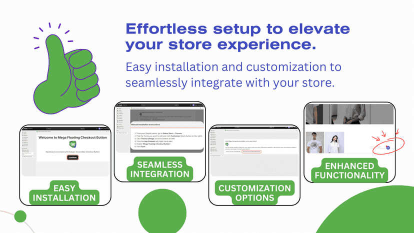 Mega Floating Checkout Button: easy setup & seamless integration