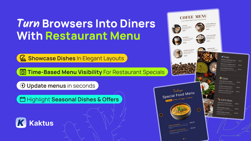 Restaurant Menu banner
