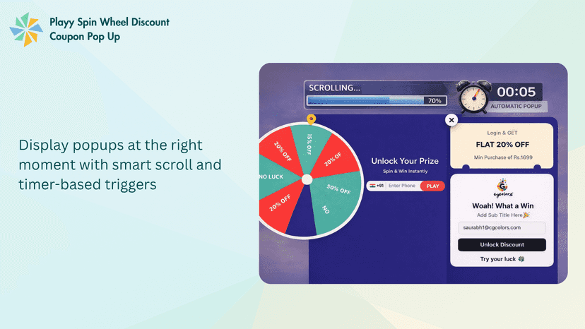 Show popups at the right time with smart scroll and timers