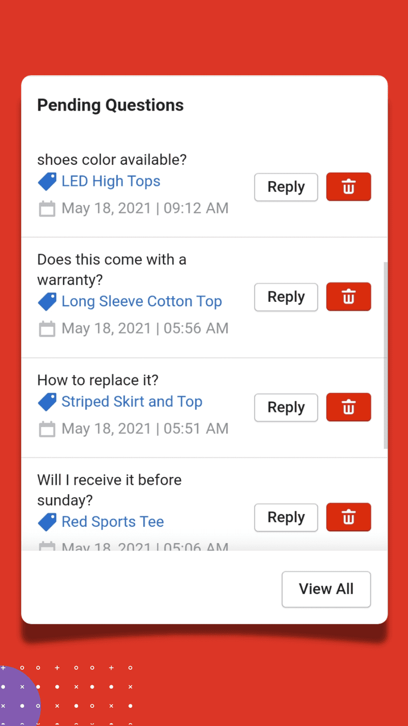 Dashboard In Mobile View