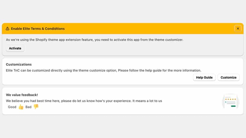 elite terms and conditions app