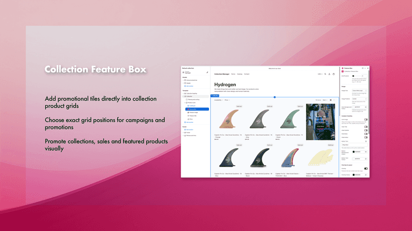 Add promotional tiles directly into collection product grids