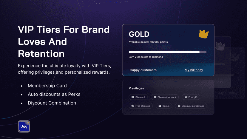 Let your customer enjoy their perks using VIP Tiers