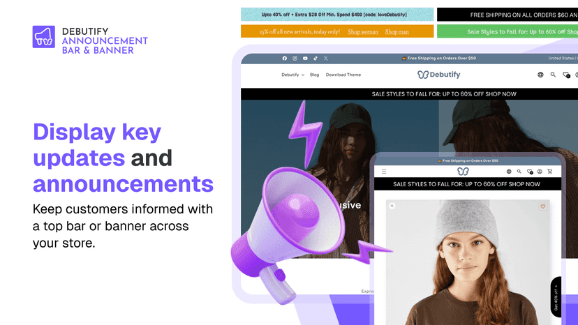 Display key updates and announcements