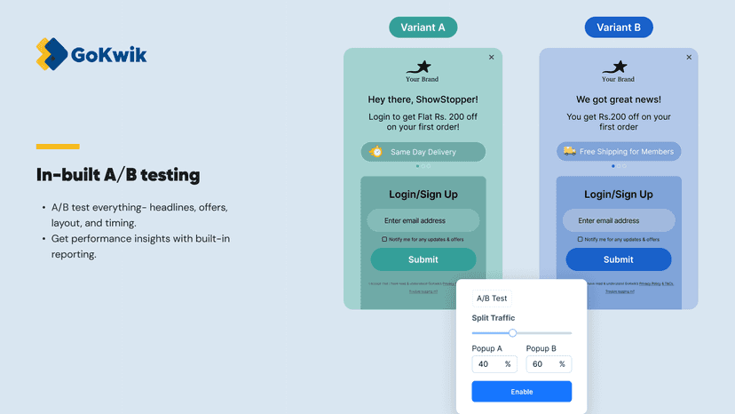 A/B testing