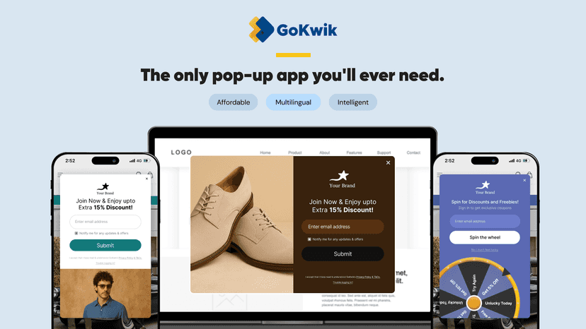 Interactive pop-ups tailored to shopper behavior