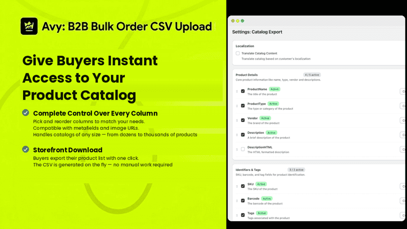 B2B bulk order and csv upload
