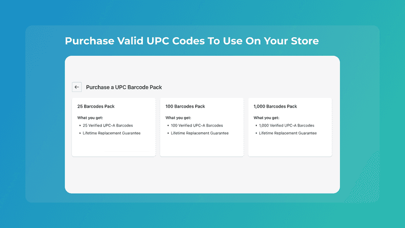 Purchase Valid UPC Codes To Use On Your Store