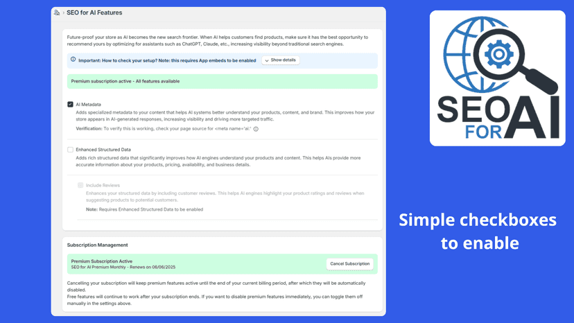Simple enablement