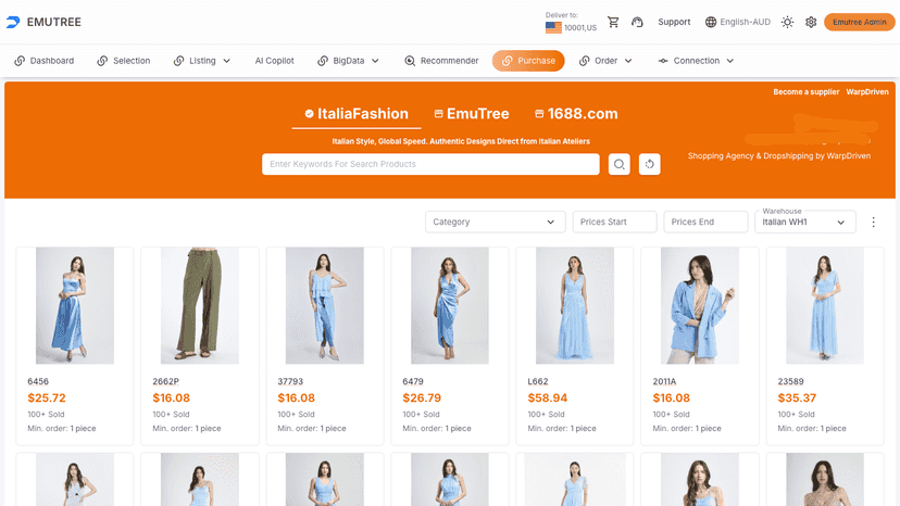 WarpDriven Global Purchase and Direct Delivery