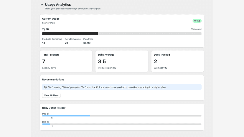 Usage Analytics